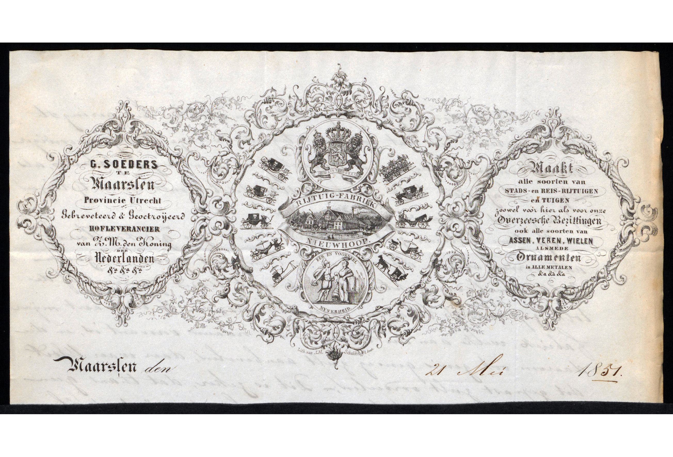 Briefhoofd rijtuigenfabriek Soeders