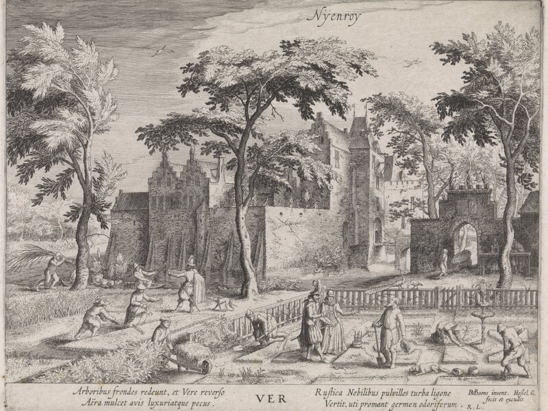 Prent van Nijenrode door Hessel Gerrits, begin 17de eeuw