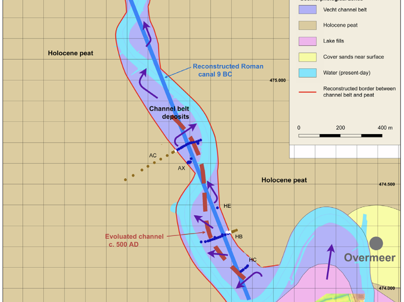 De gegraven Drususgracht, tekening Verhagen
