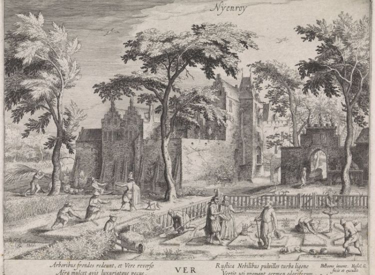 Prent van Nijenrode door Hessel Gerrits, begin 17de eeuw