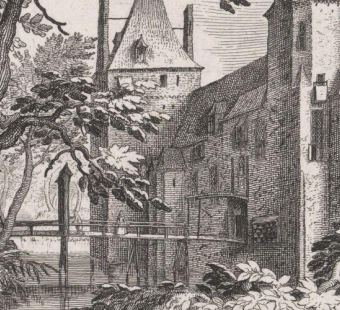 Huis te Maarssen, gravure van Hessel Gerrits, 1606