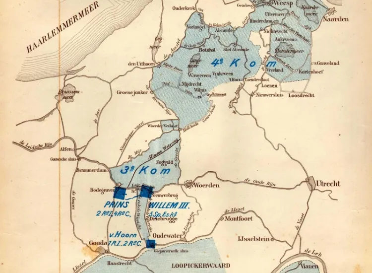 Kaart van de Oude Hollandse Waterlinie