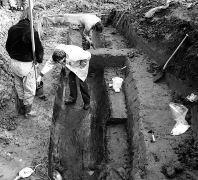 Vondst boomstamkano in Nigtevecht, 1987