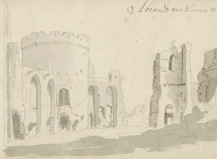 Ruine van slot Abcoude, A. Meyling, Coll. Rijksmuseum