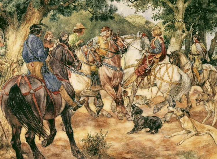 De moord op graaf Floris V, lesplaat, Coll. Online museum de Bilt