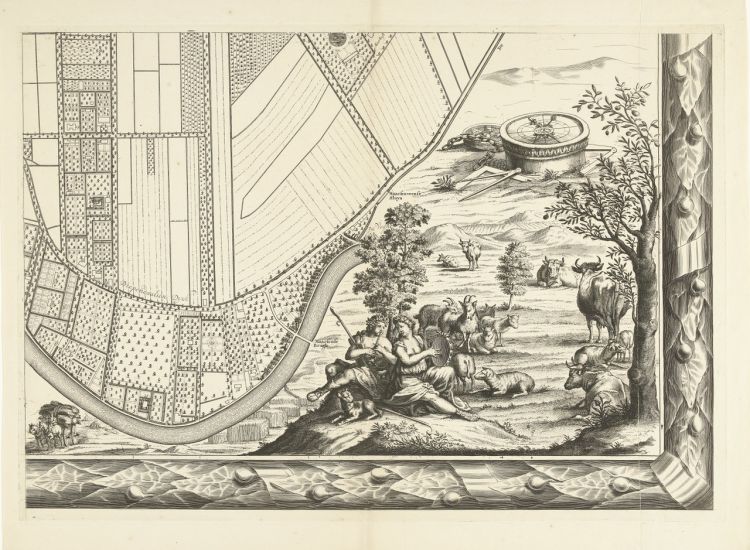 Gedeelte van de kaart van de heerlijkheid van Maarsseveen, ca. 1690, Coll. Rijksmuseum